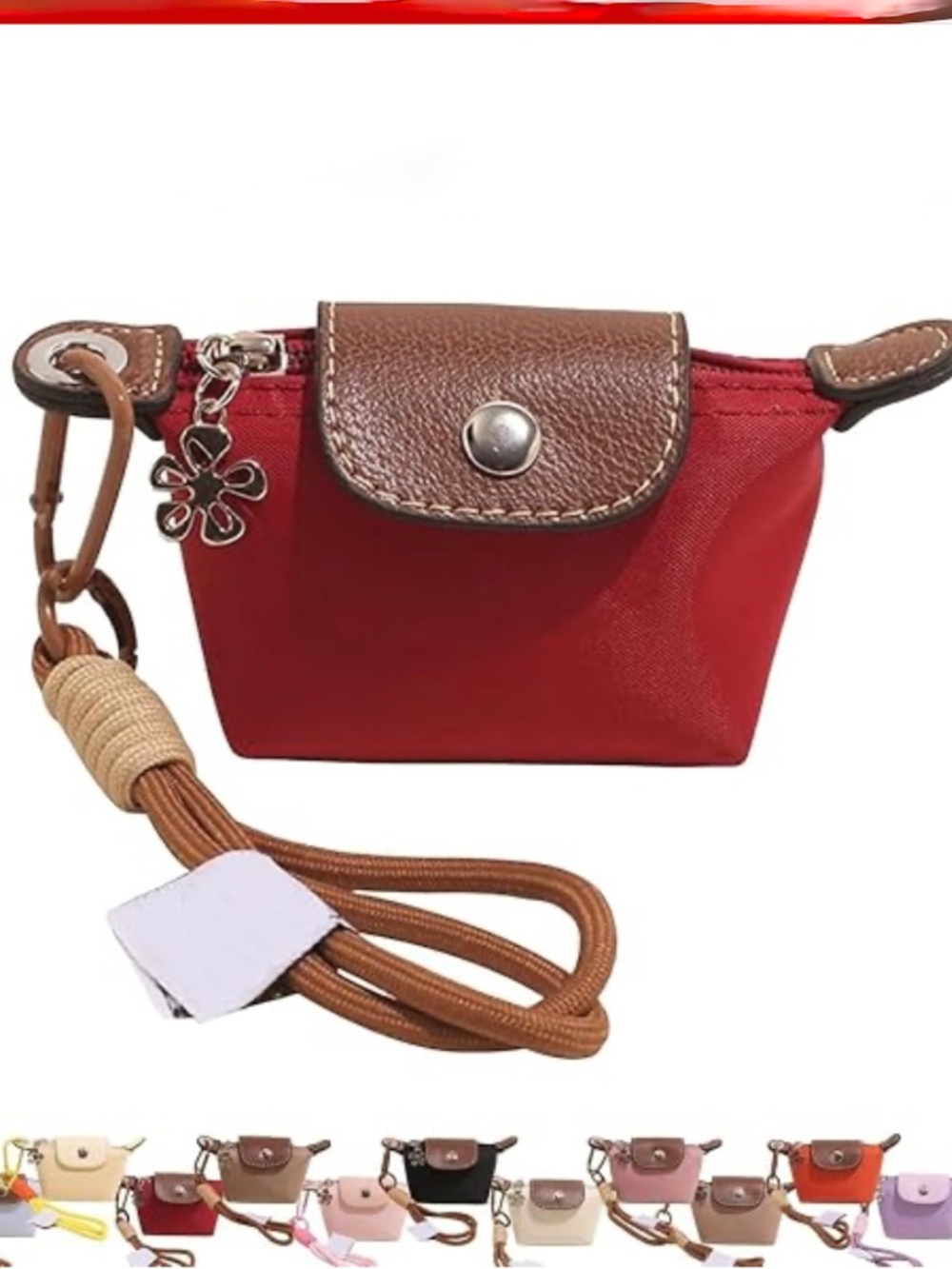 Mini Nylon Dumpling Bag Detachable Nylon Wrist Strap Coin Purse Mini Wristlet